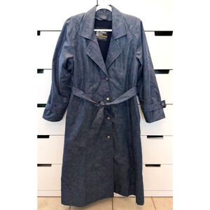 Vintage London Fog Trench Coat w/Remove Wool Liner - Sz. 10-Green/Purple Flowers